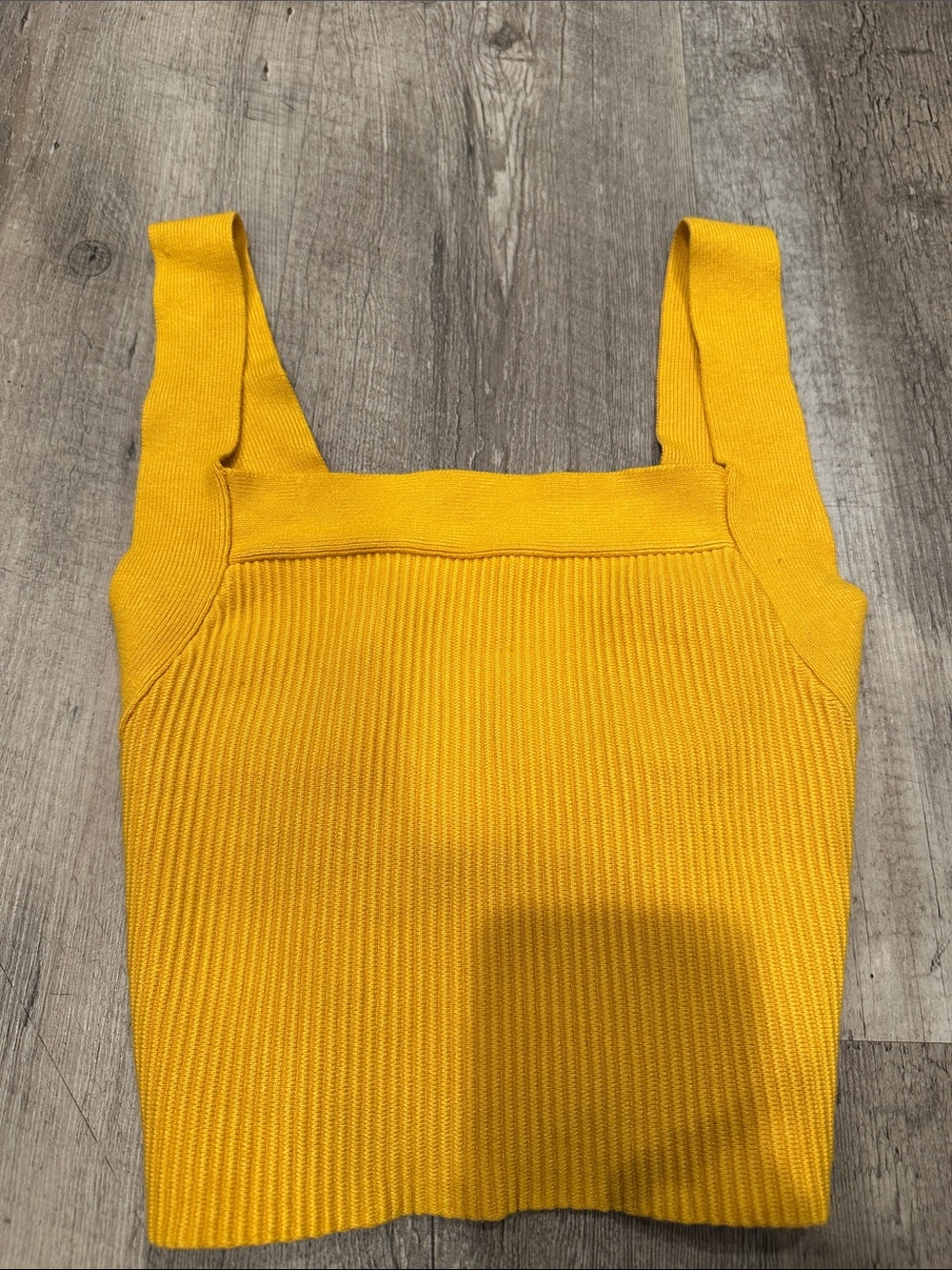 House of Harlow 1960 Yellow Ribbed Crop Top